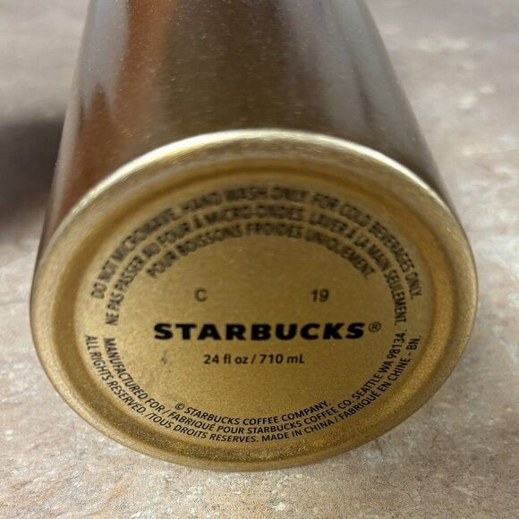 Starbucks Stainless Steel Gold Cup - Picture 3 of 3